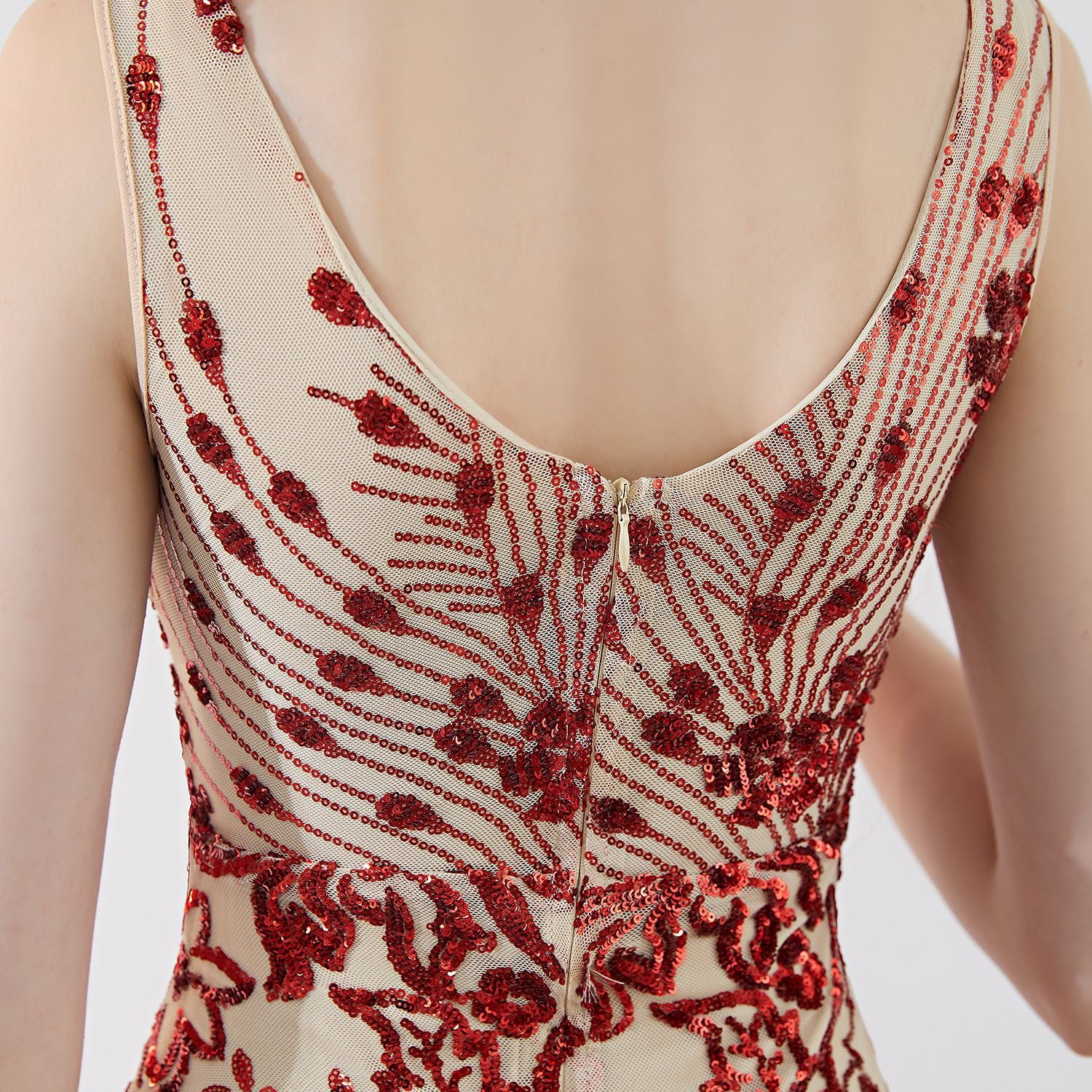 Elegant Long Sequins Plus Size Beauty Formal Party Evening Dress 17