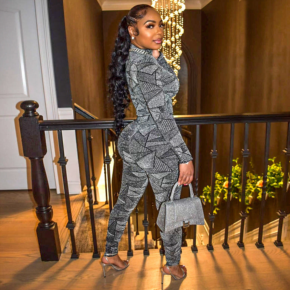 Women'S Autumn And Winter New Fashion Solid Color Pullover Slim Top And Trousers Two Piece Set 4