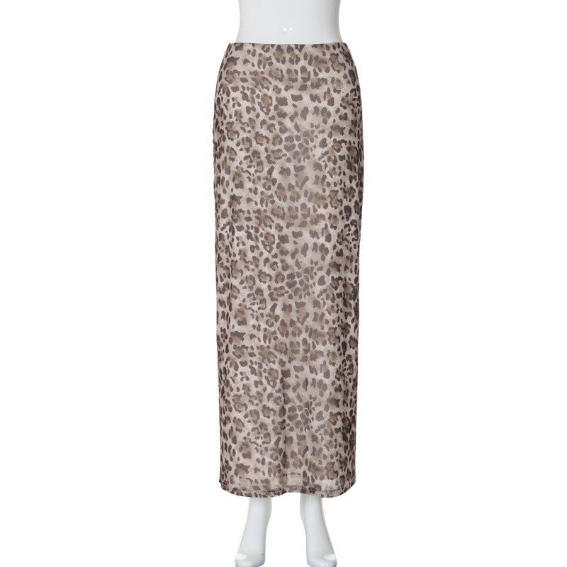 Women Summer Leopard Print Skirt 6