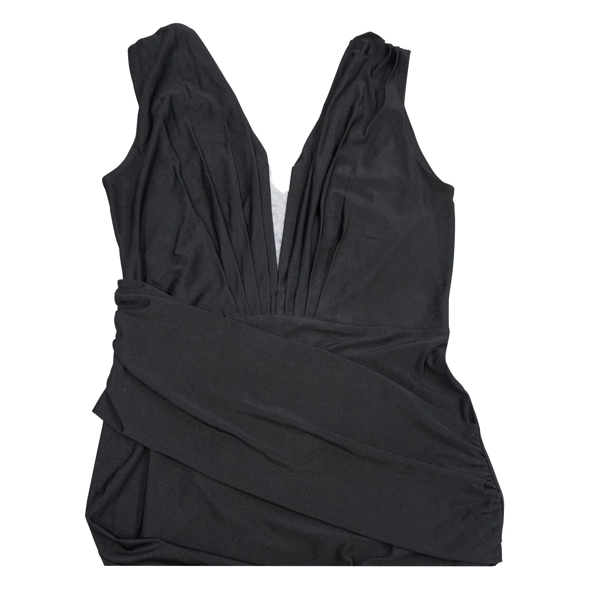 Women Solid V-Neck Sleeveless Pleated Maxi Dress 30