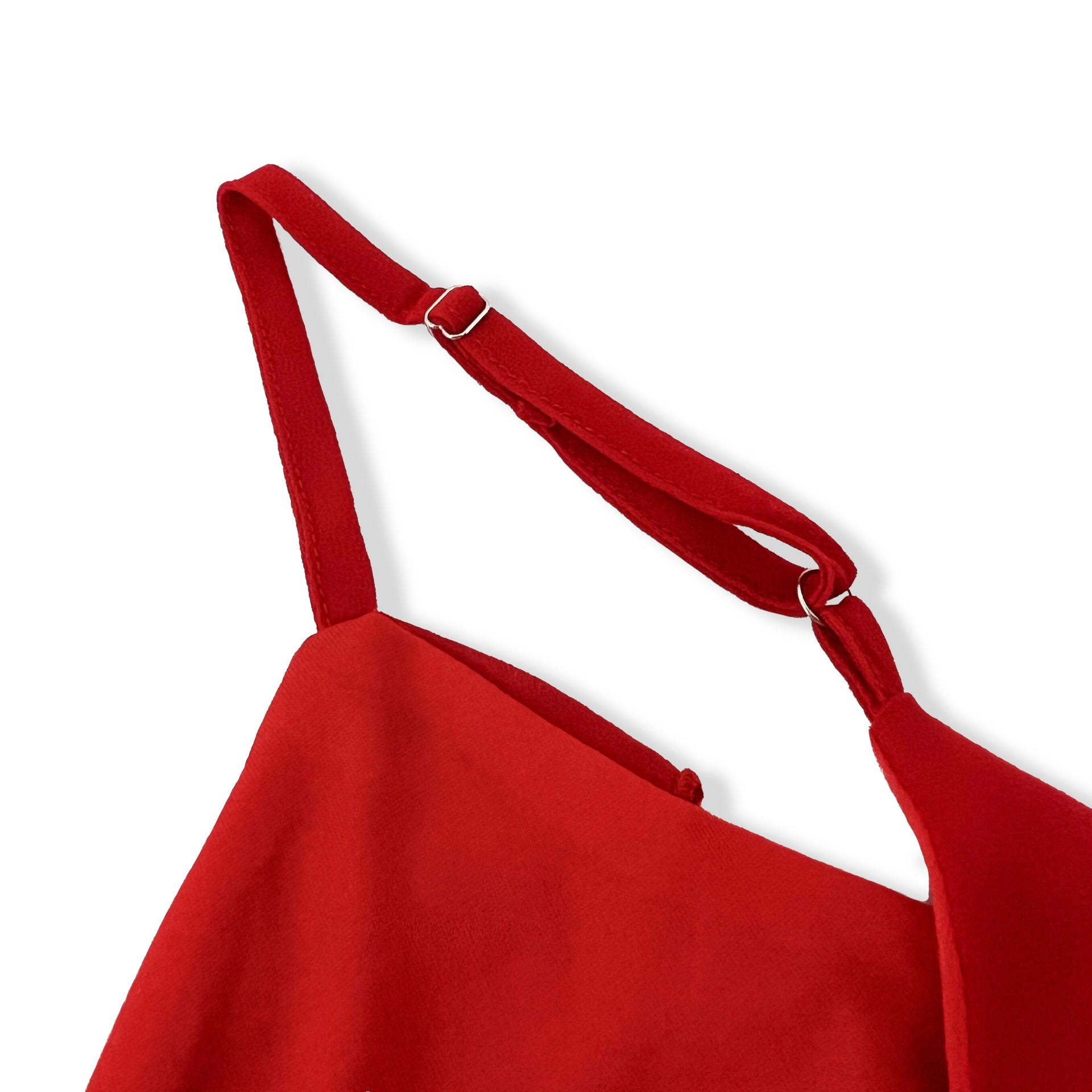 Women chiffon suspender backless slit ruffle evening dress 16