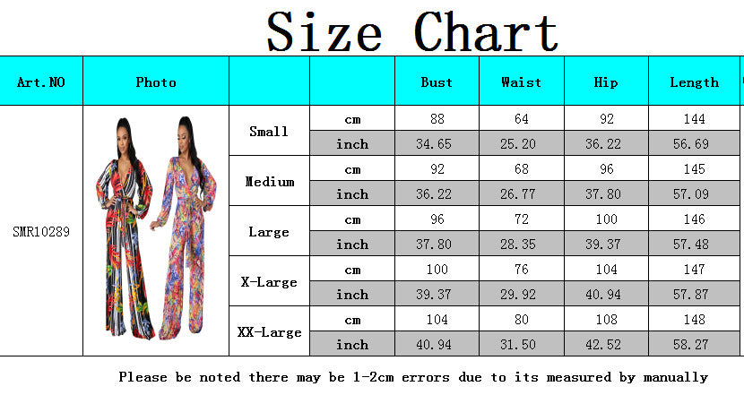 Sexy Fashion Printing Sleeveless V-Neck Jumpsuit 6