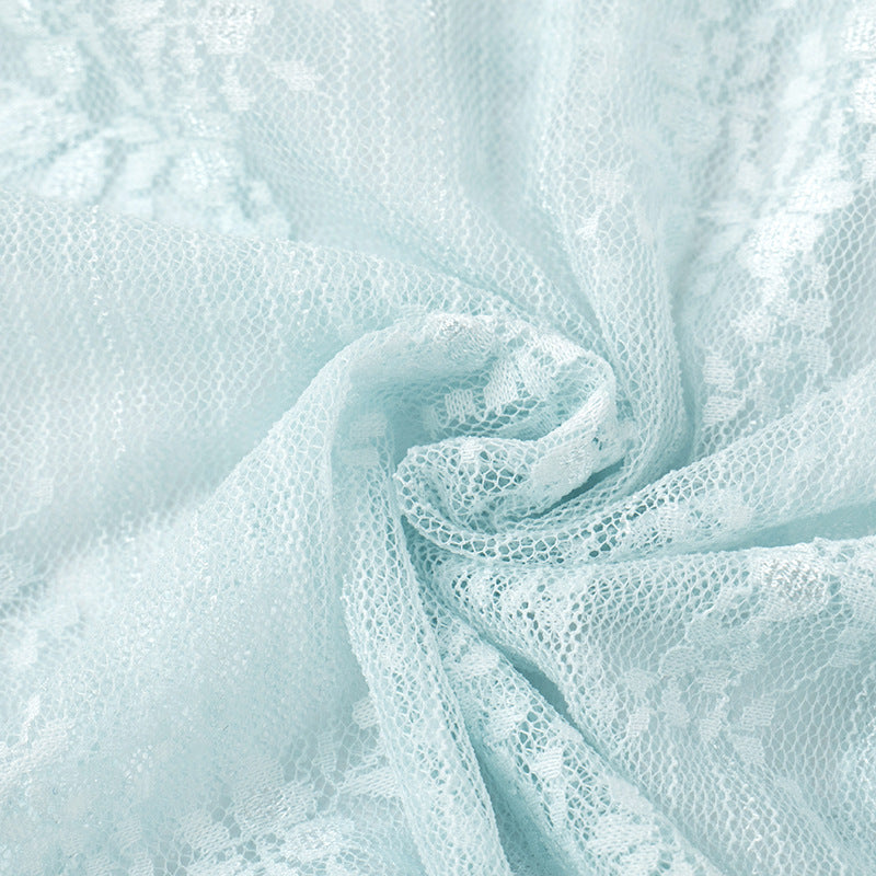 Women's Spring Summer Solid Color Strap Lace Tight-Fitting Patchwork Dress 23