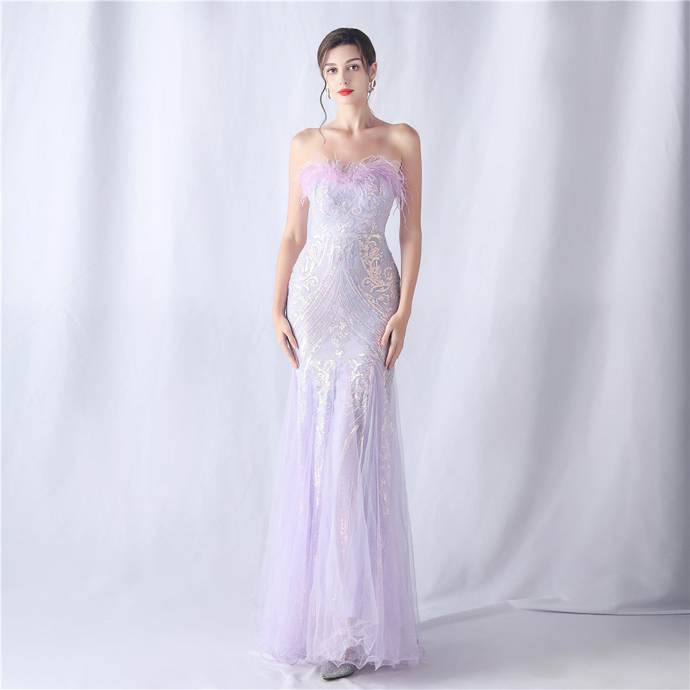 Plus Size Women Sequin Formal Party Maxi Evening Dress