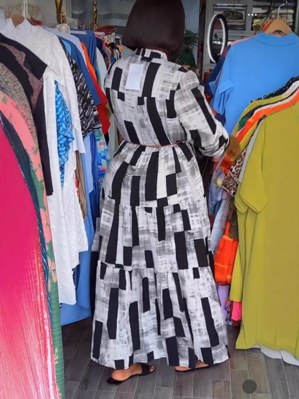 Plus Size Women Patchwork Maxi dress 4