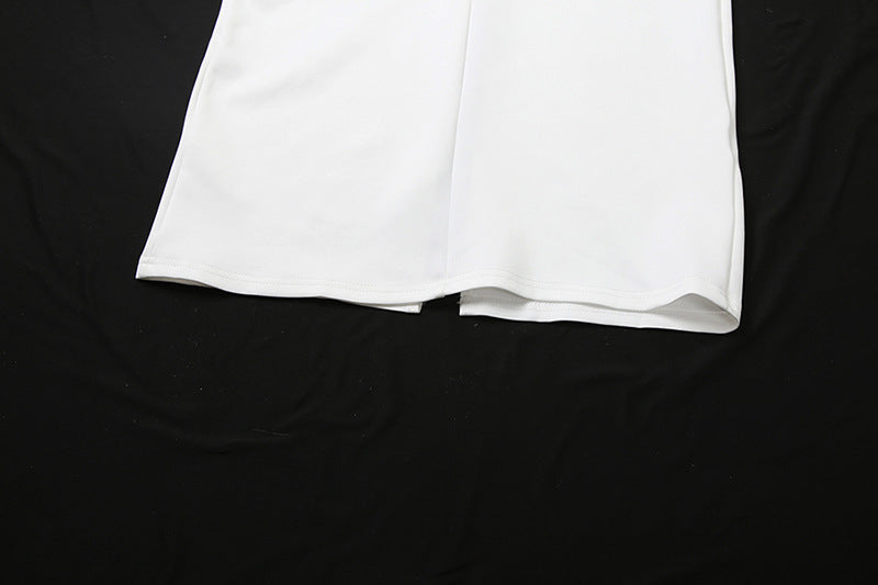 Autumn Women's Solid Color Chic Turndown Collar Slim Waist Lace-Up Zipper Long Sleeve Dress 25