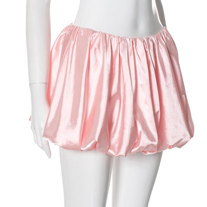Women Summer Solid Pleated Mini Skirt 12