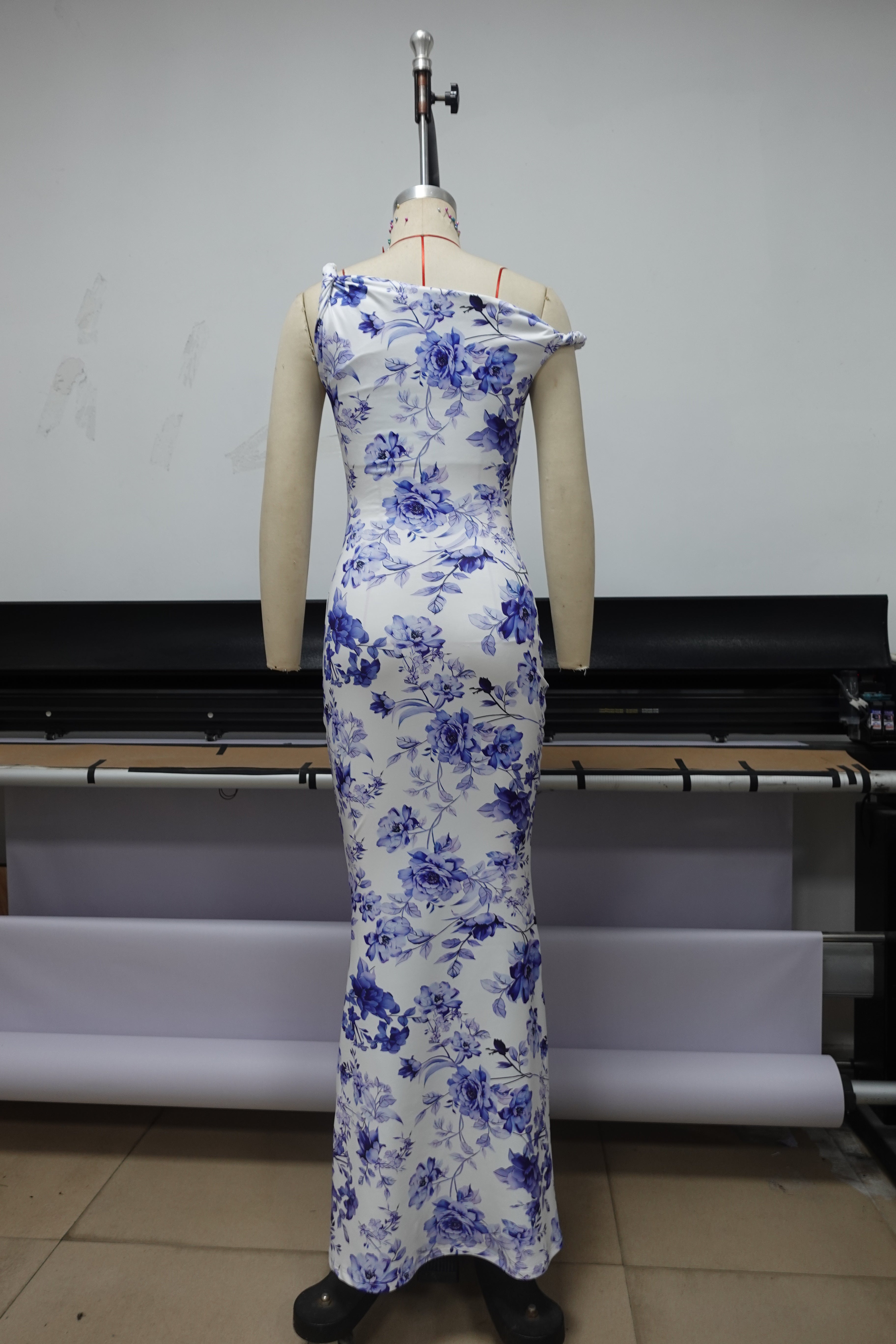 Women summer printed short sleeve Maxi Dress 6