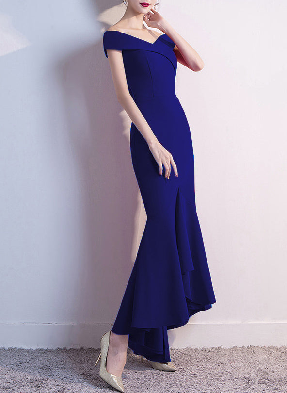 Women Elegant Maxi Off Shoulder Mermaid Evening Dress 3