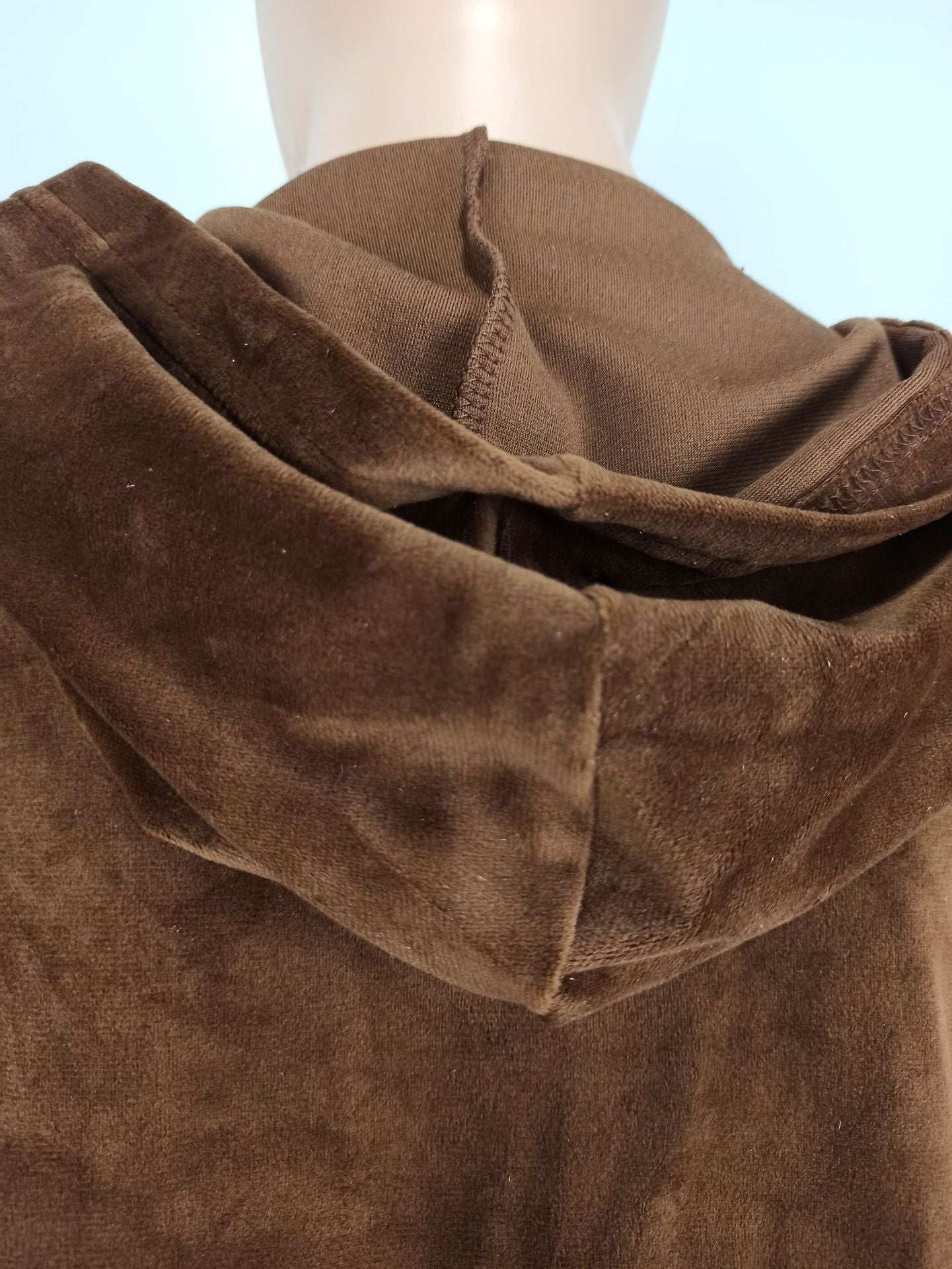 Women's Fashion Casual Solid Velvet Hooded Two-Piece Shorts Set 23