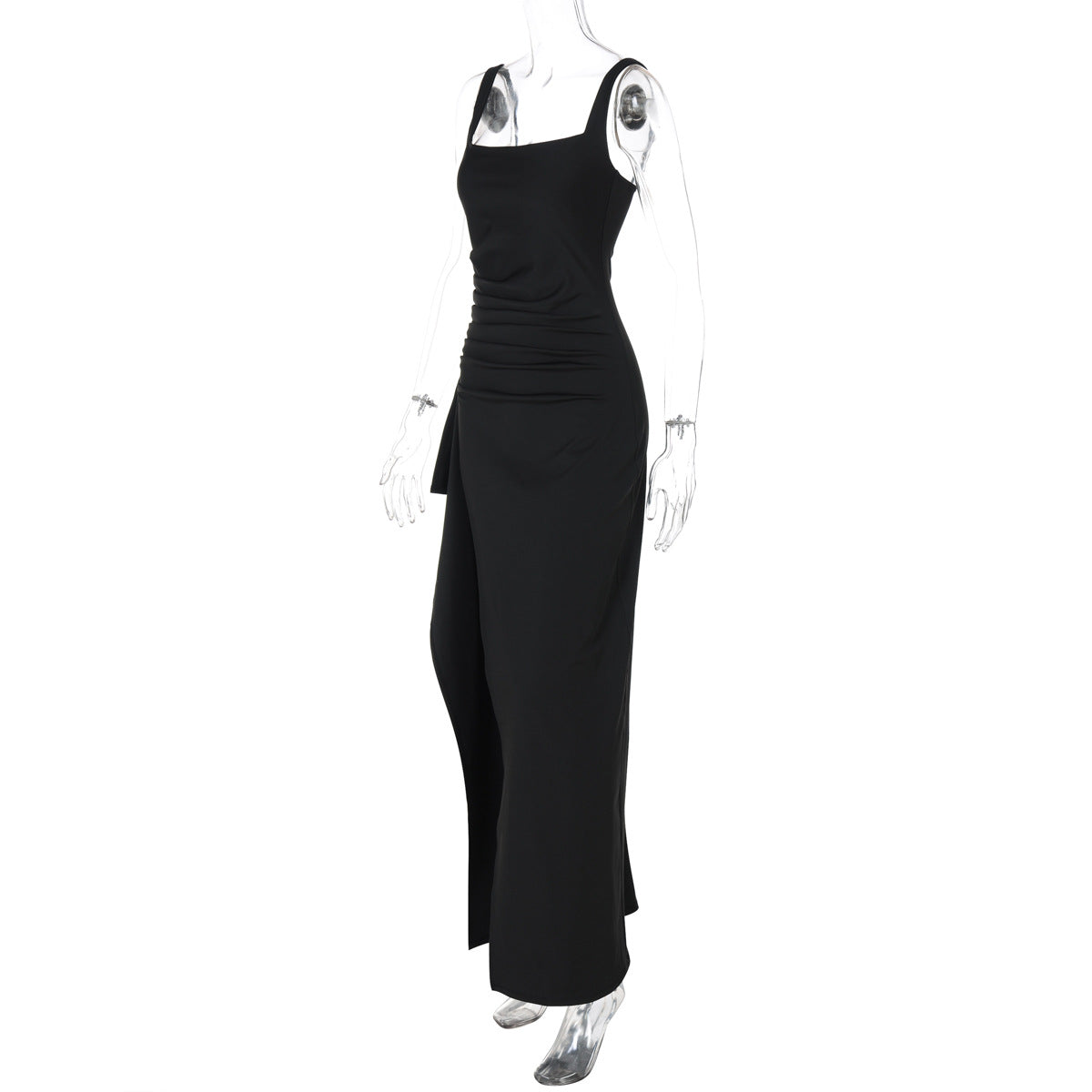 Summer Women's Evening Gown Sexy Low Back High Slit Dress 8