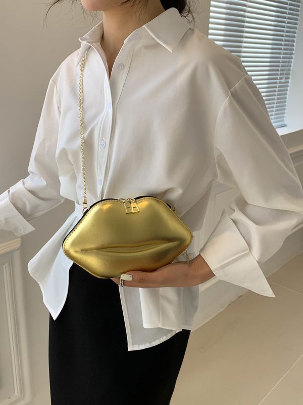 Women Lips Crossbody Chain Shoulder Bag 10