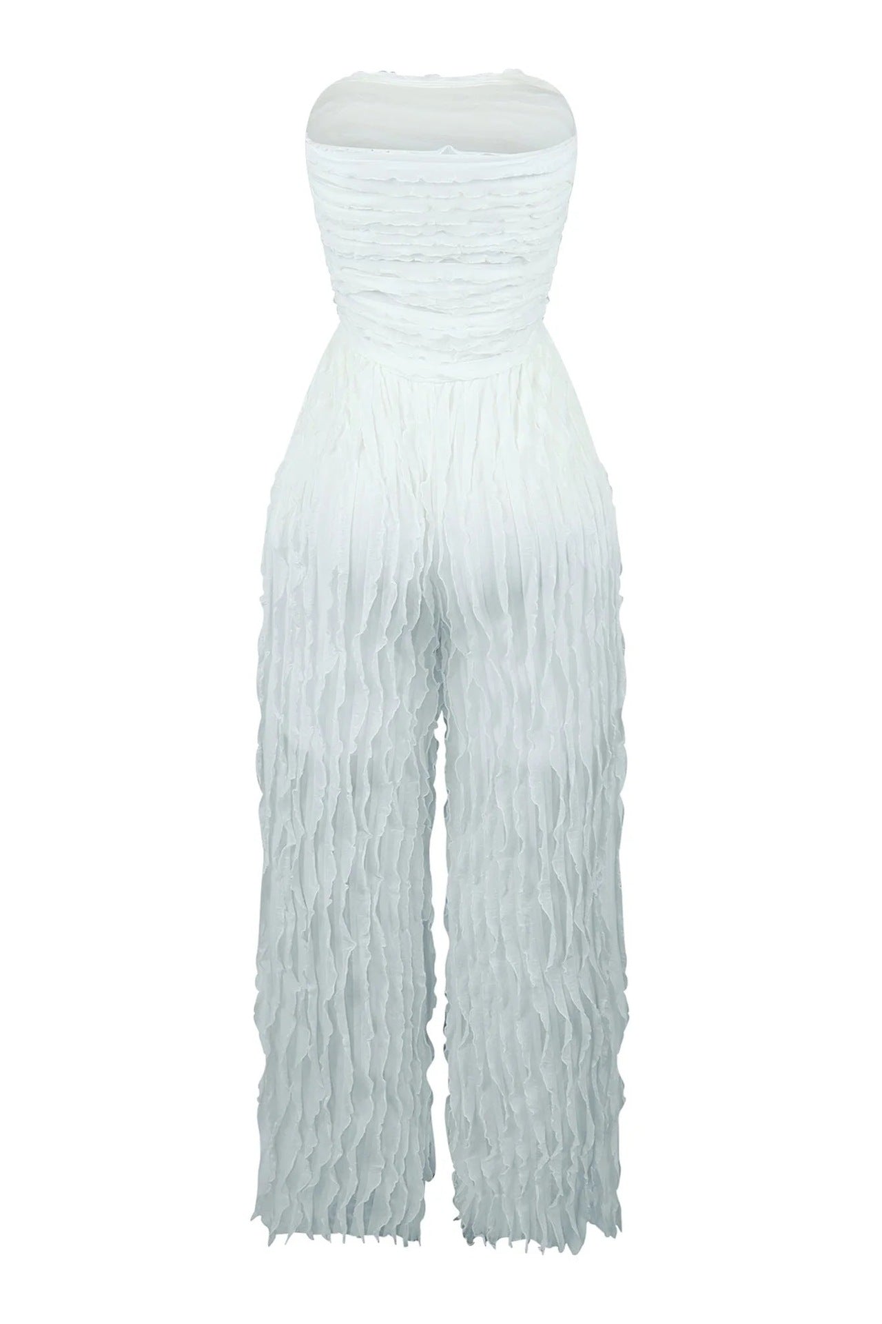 Fashionable Women Sexy Strapless High Waist Wide Leg Jumpsuit 8