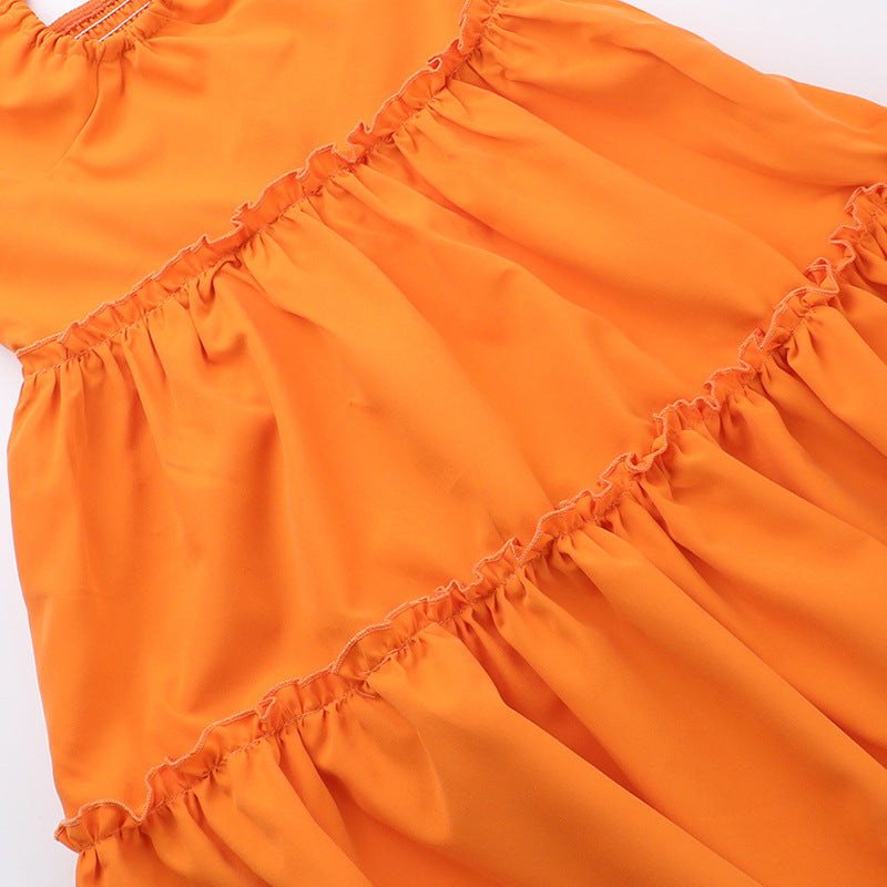 Summer Strapless Halter Neck A-line Dress 15