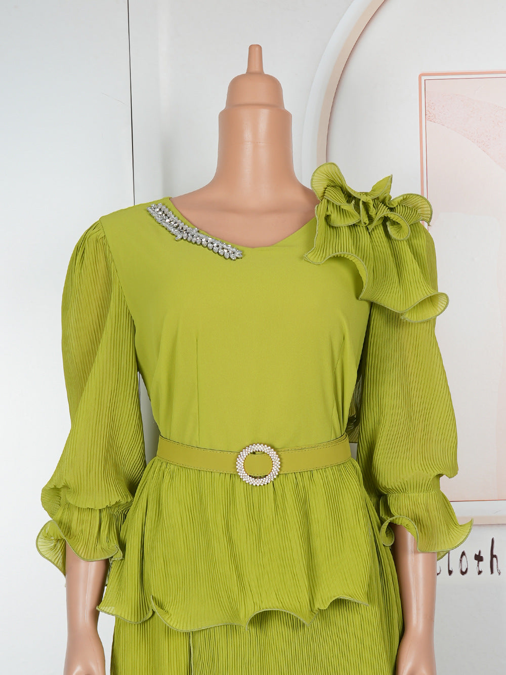 Elegant Formal Party Pleated Dress 14