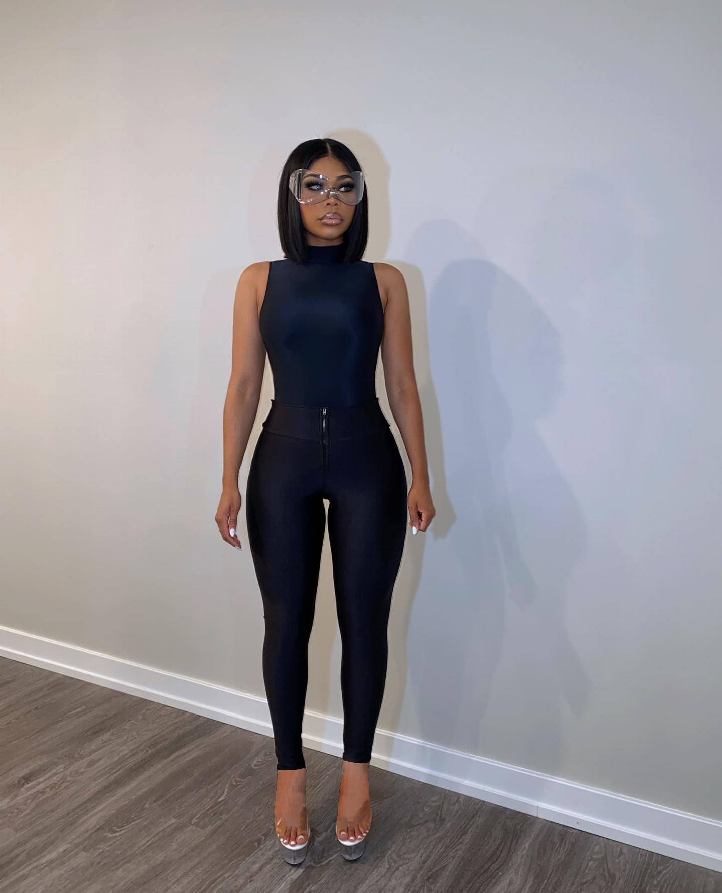 Women Summer Solid Stretchy Zipper Pants 10