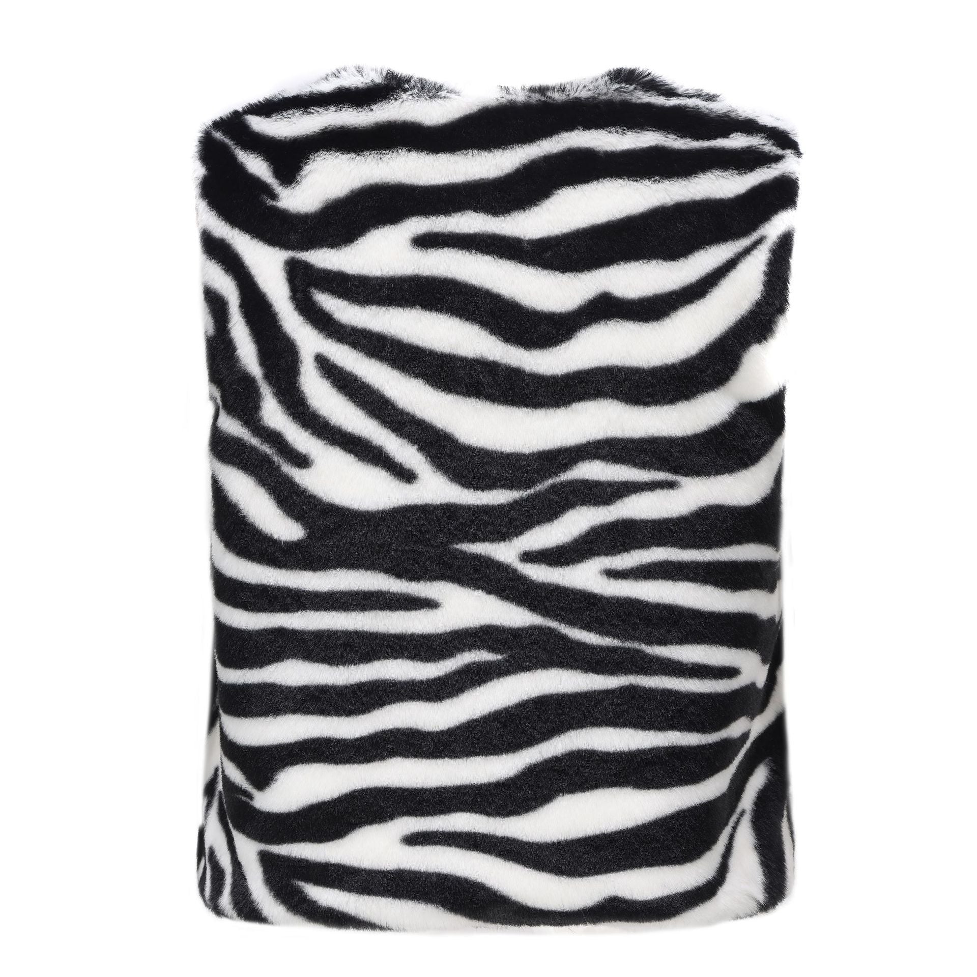 Women Autumn and Winter Leopard Faux Furry Crop Vest Jacket 20