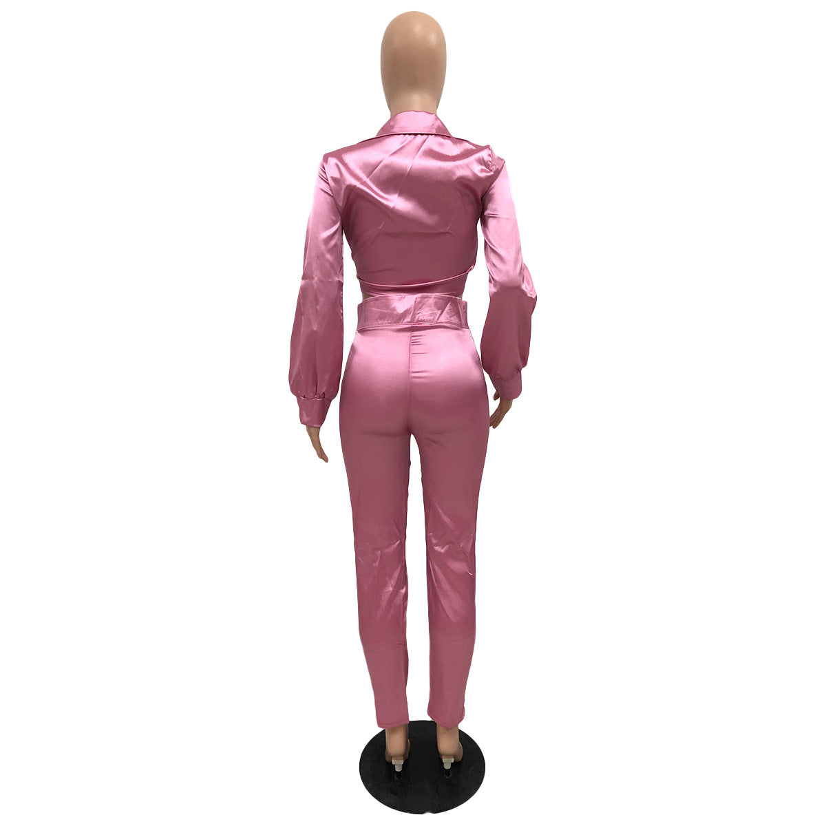 Sexy v-neck tie slim two-piece suit 10