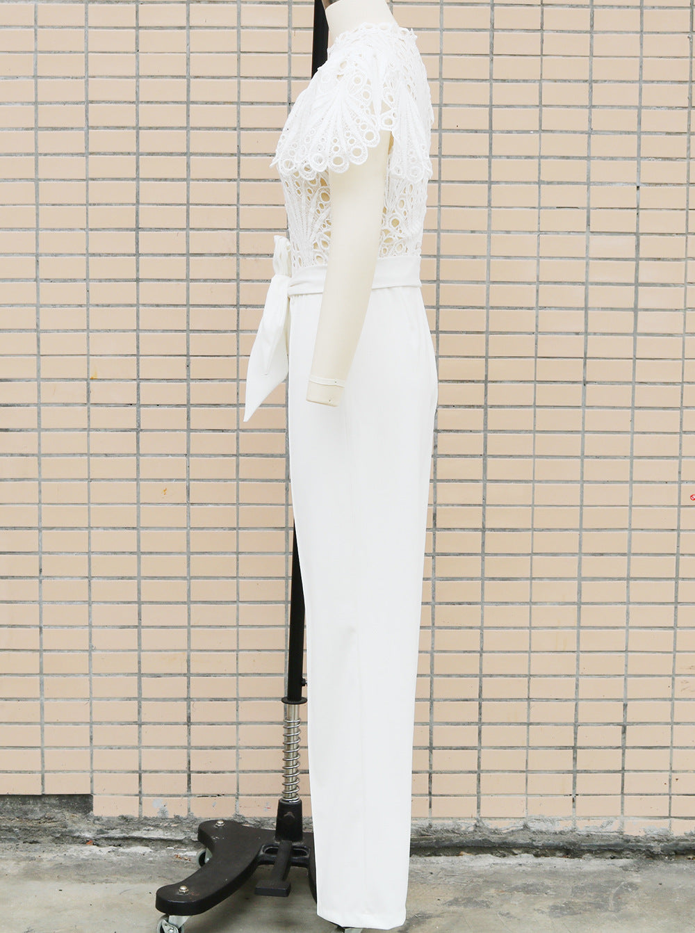 Solid Lace Patchwork Summer Chic Slim Fit Jumpsuit 17