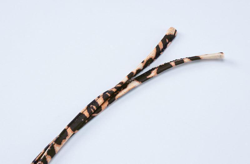 Women's Summer Fashion Print Sexy Low Back Strappy Leopard Dress 10