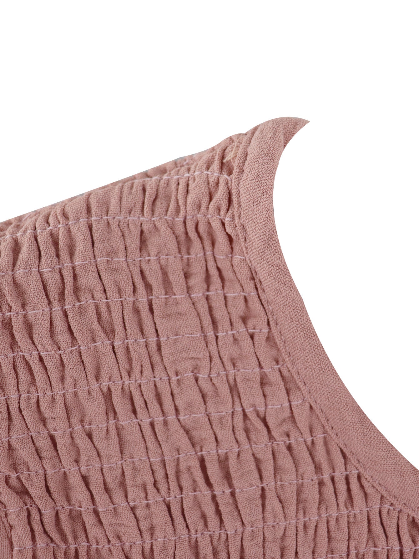 Solid Color Pleated Waist Casual Midi Dress 13