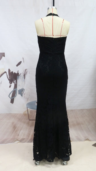 Plus Size Women Round Neck Sleeveless Elegant Formal Party Evening Dress 10