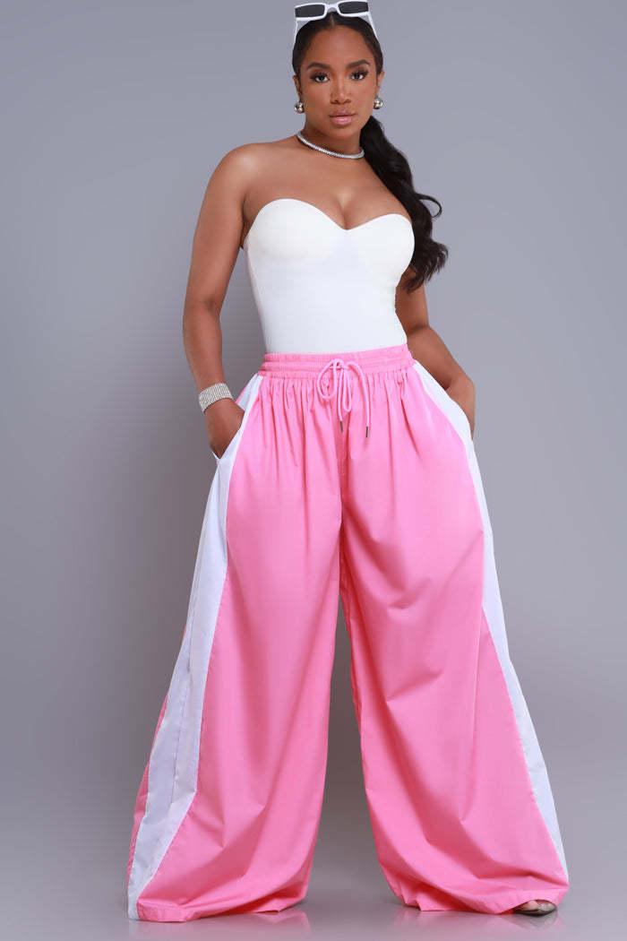 Fashion Casual Color Matching Wide-Leg Pants Women's Clothing 3