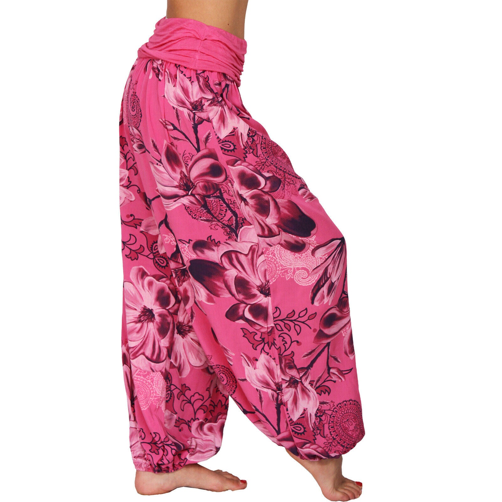 Women Printed Casual Wide-Leg Pants 14