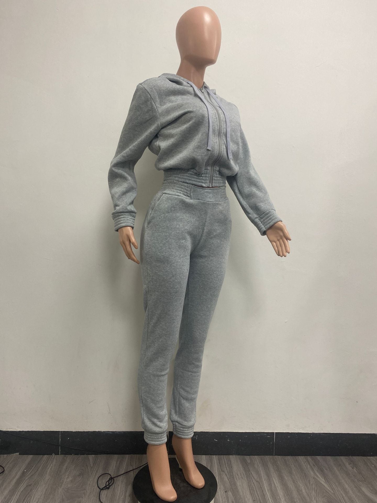 Women fleece Hoodies and Pant Casual two-piece set 21