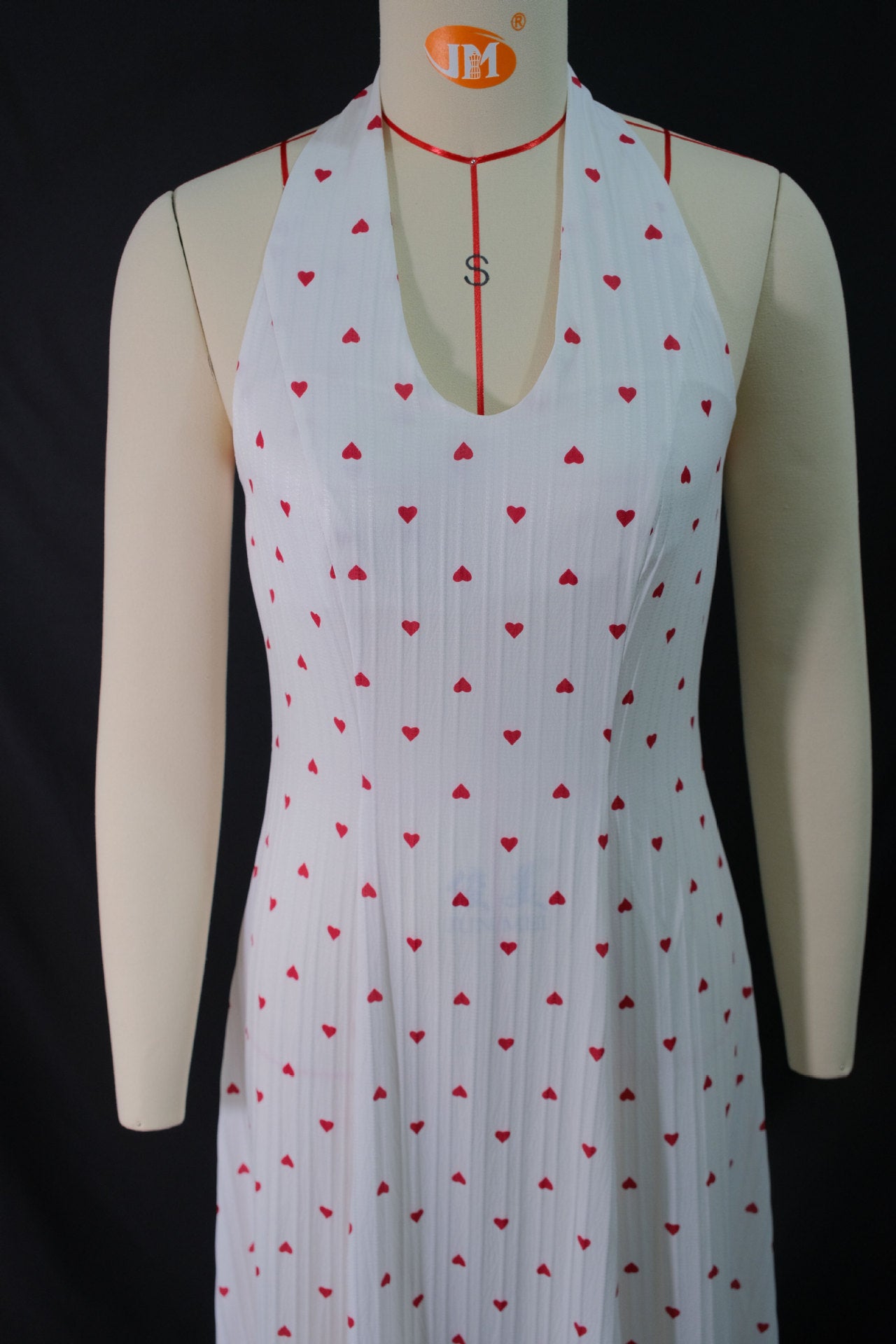 Women's Summer Halter Neck/V-Neck Printed High Waist Long Dress 10