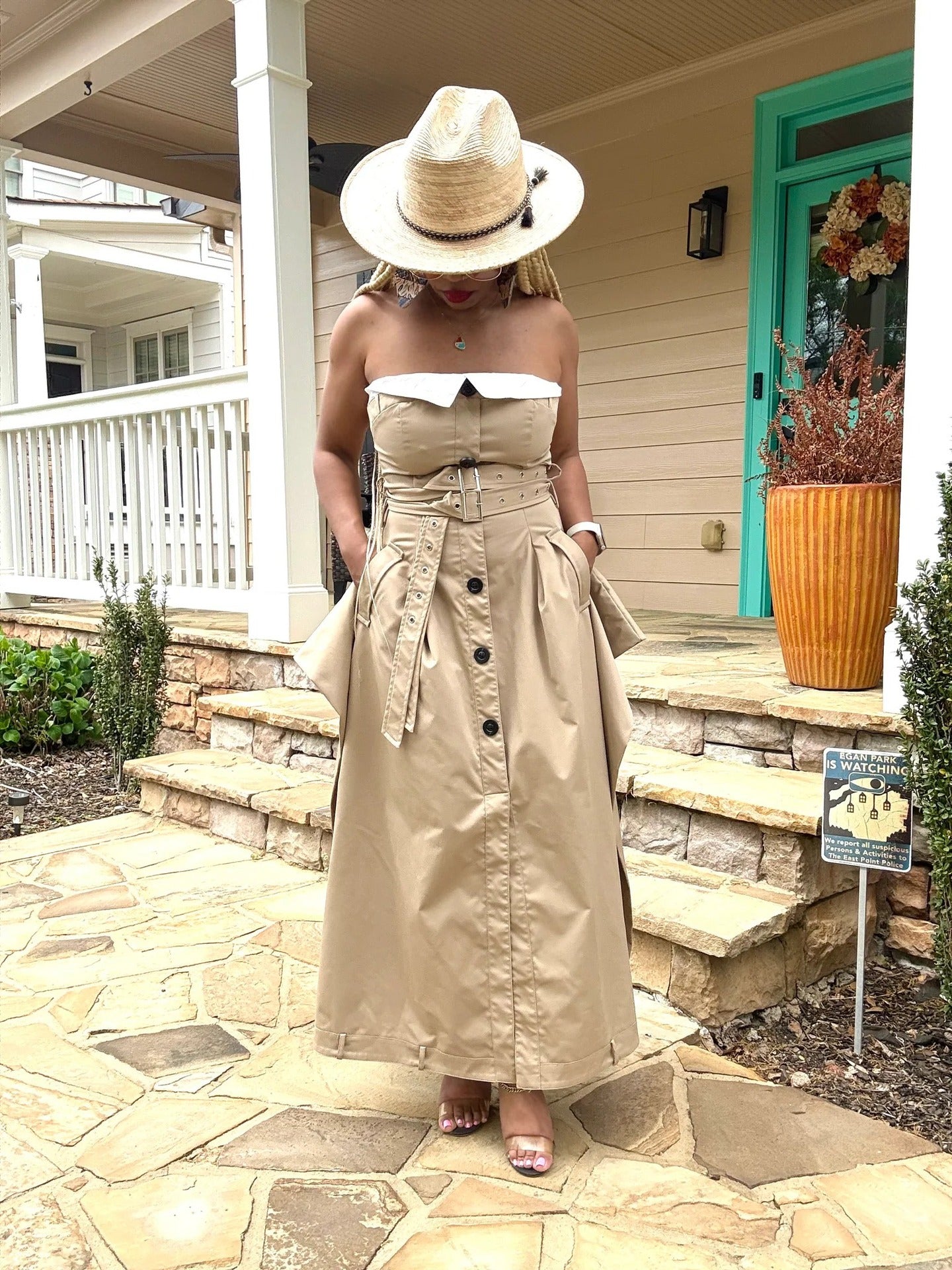 Women Sleeveless Wrap-On Belted Dress 7