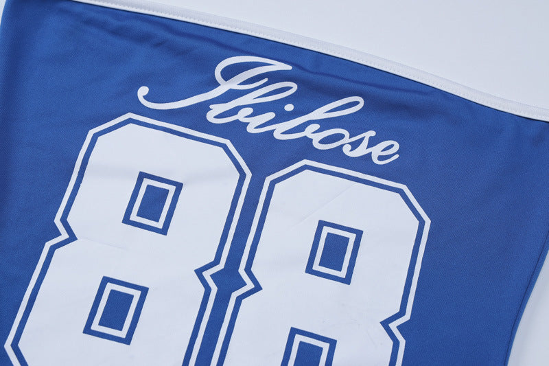 Women Summer Sexy Short Sleeve Top and Printed Dress Two-piece Set 12