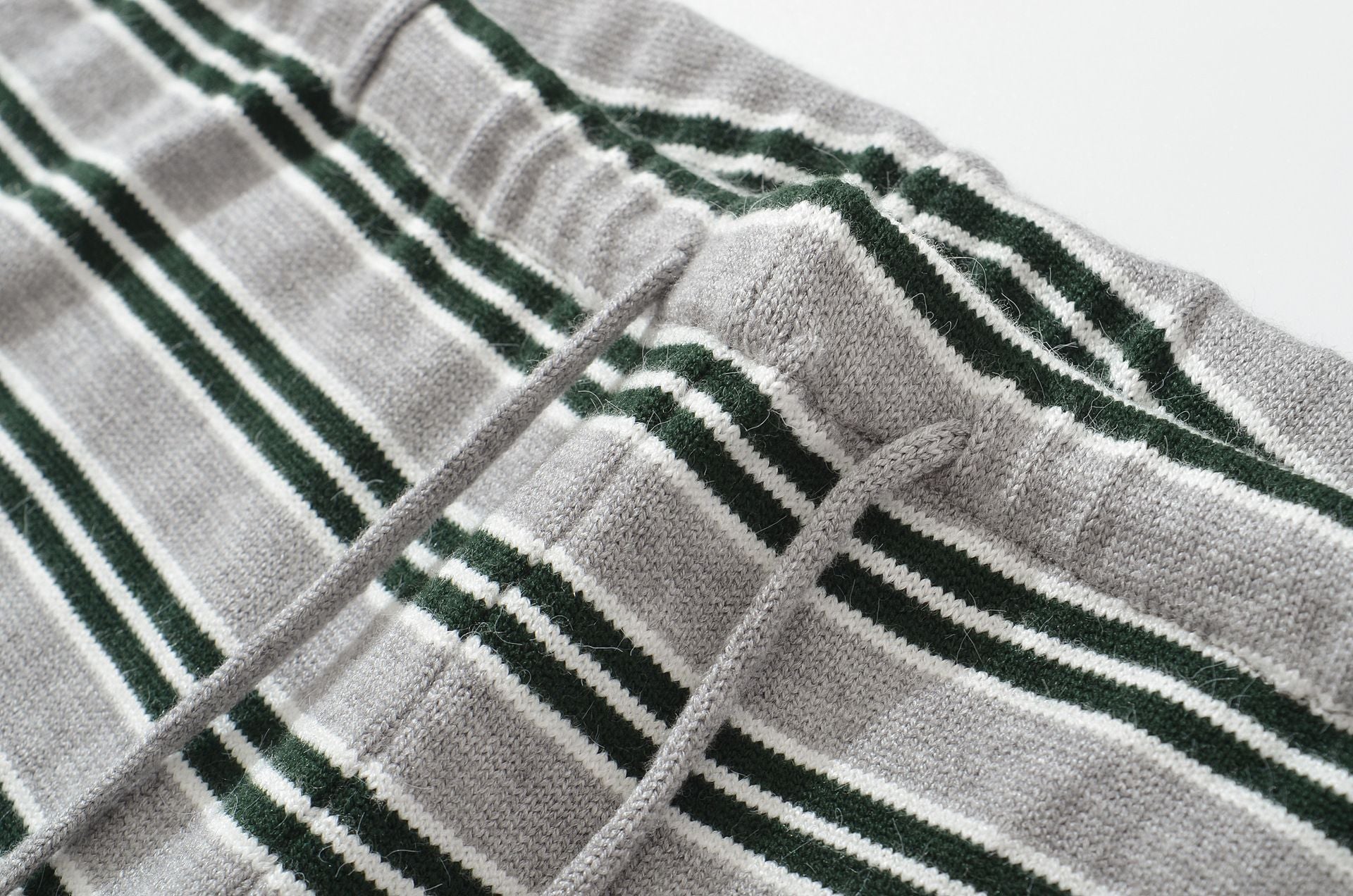 Women striped knitting button-down sweater and shorts two-piece set 15