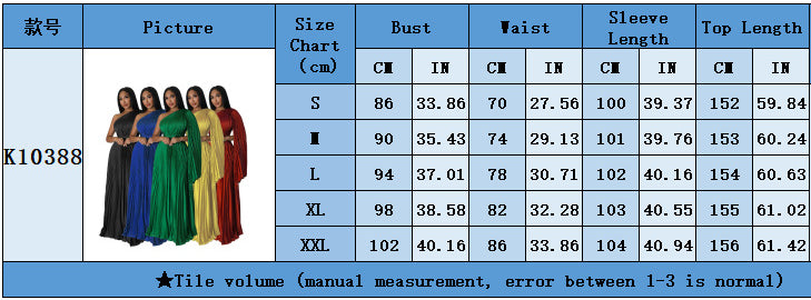 Fashion Women's One Shoulder Pleated Slash Shoulder Slim Waist Dress 10