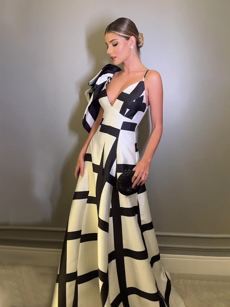 Women Fall Print Sexy Dress 4