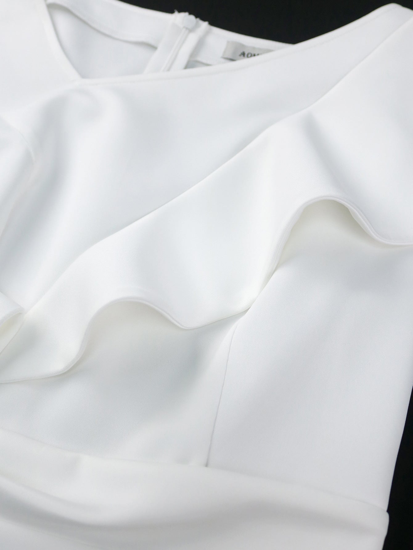 Women Elegant Slash Shoulder Ruffle Bodycon Bow Dresses 14