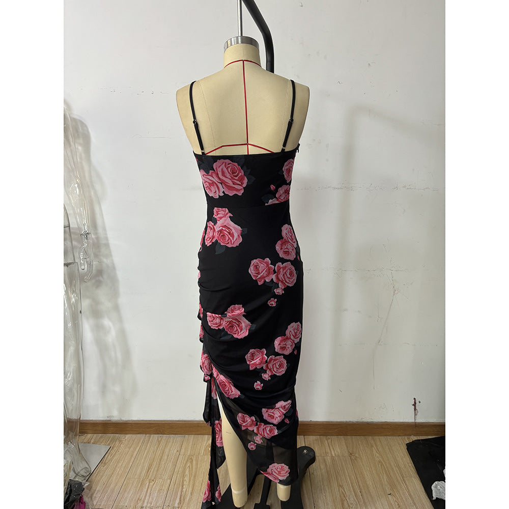 Summer Women Sexy Holidays Printed Slip Dress 8