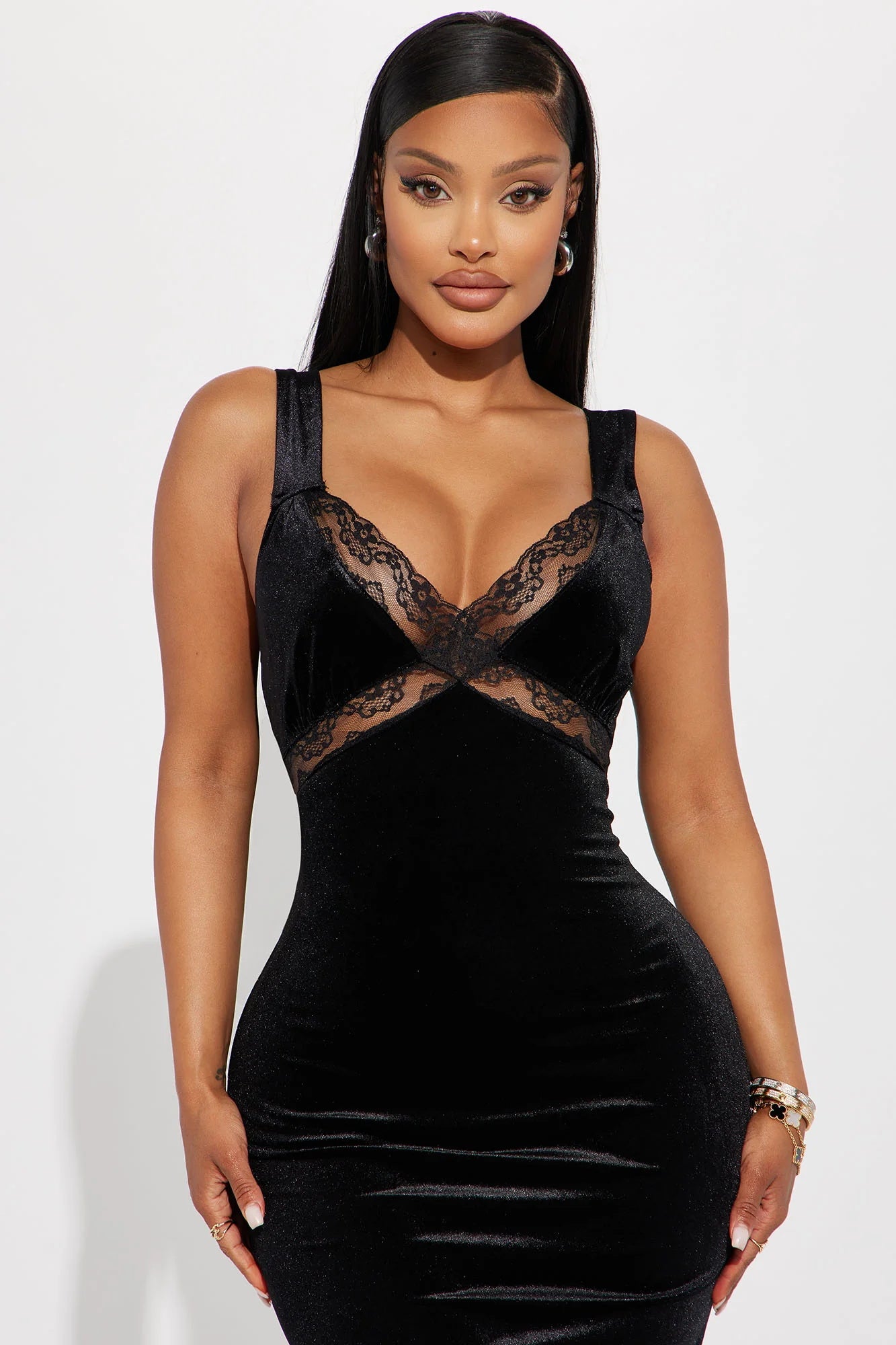 Women Elegant Lace Straps Party Evening Dresss 6