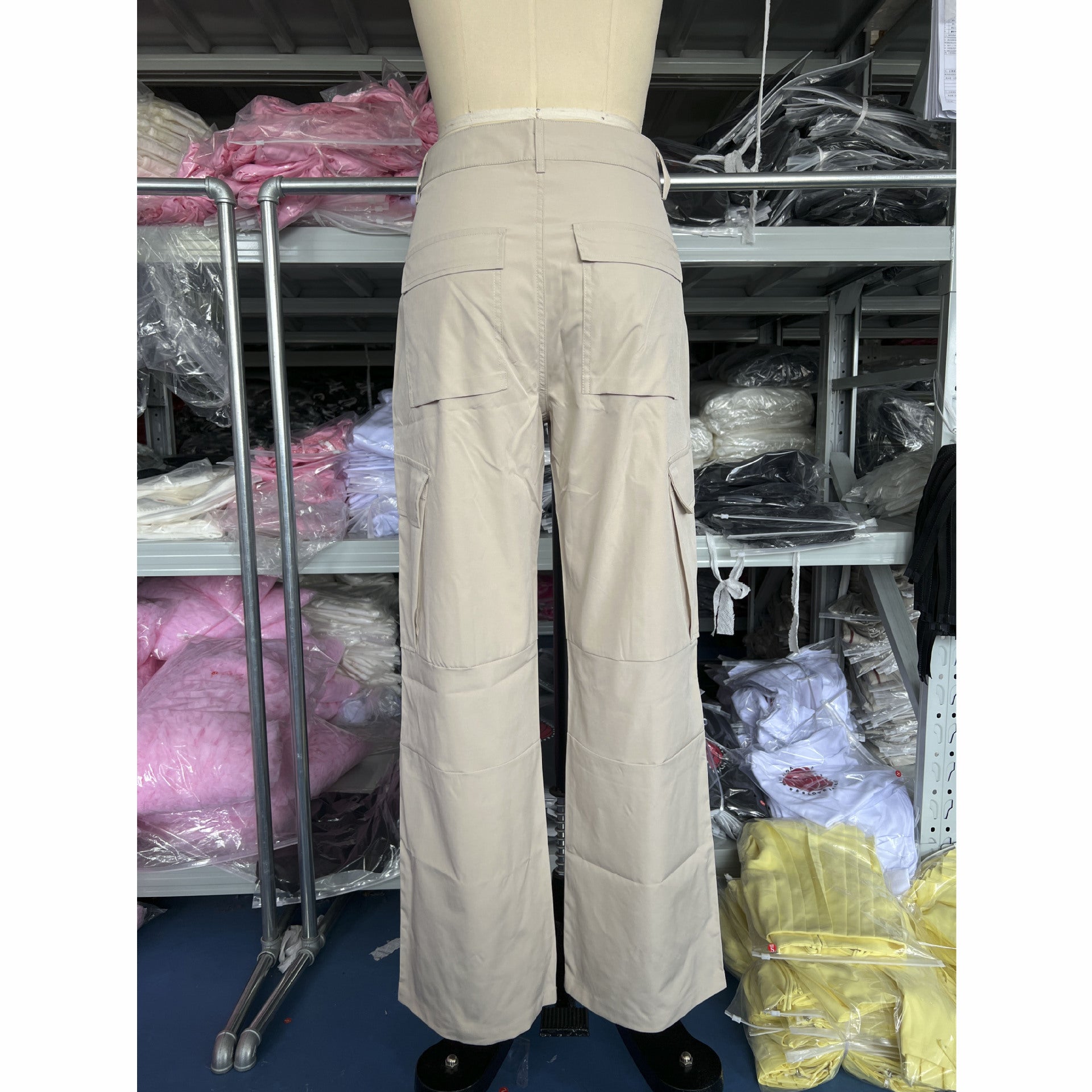 Retro low-waist loose woven pants women's multi-pocket Casual Cargo pants 19