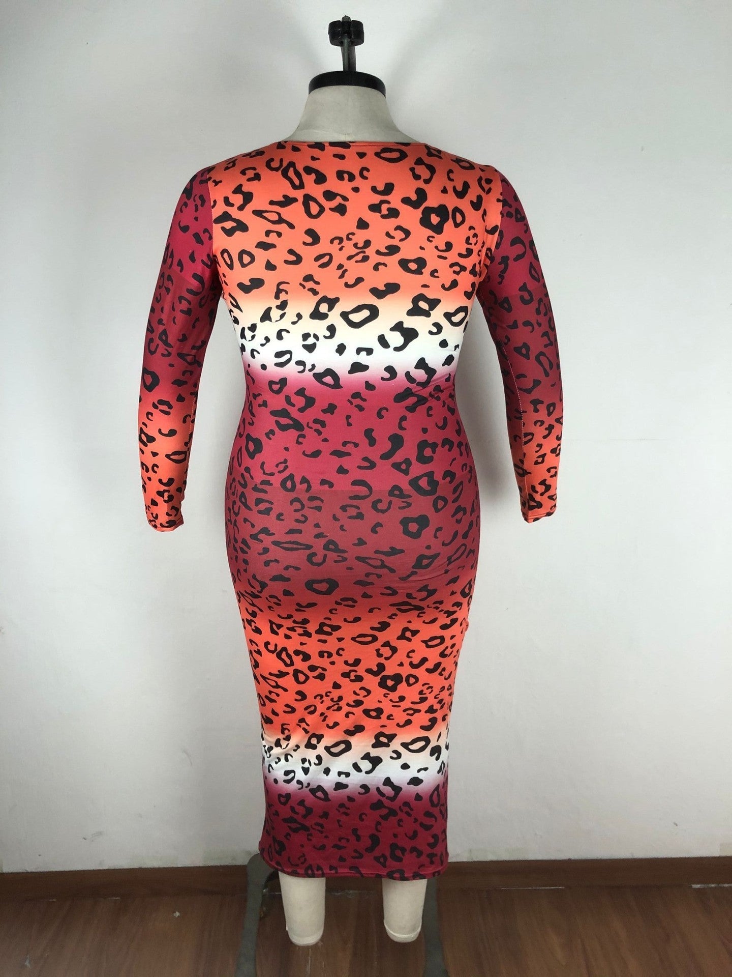 Women's Multicolor Gradient Plus Size Long Dress 9