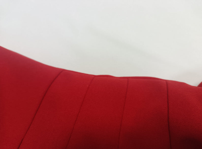 One-Shoulder Chic Elegant Solid Color Slim Waist High-Slit Side Ruffles Mermaid Evening Gown 16