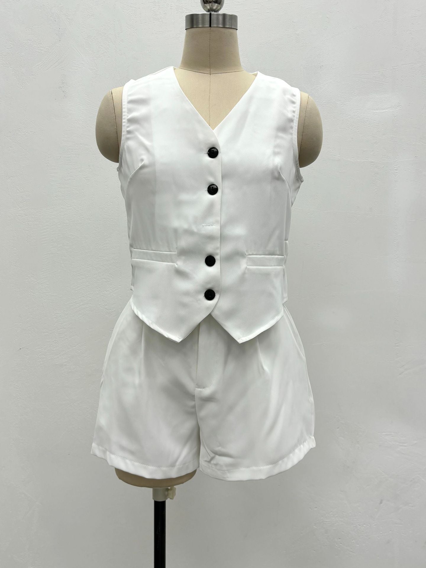 Summer Casual Sleeveless Vest Shorts Women's Two-Piece Suit 9