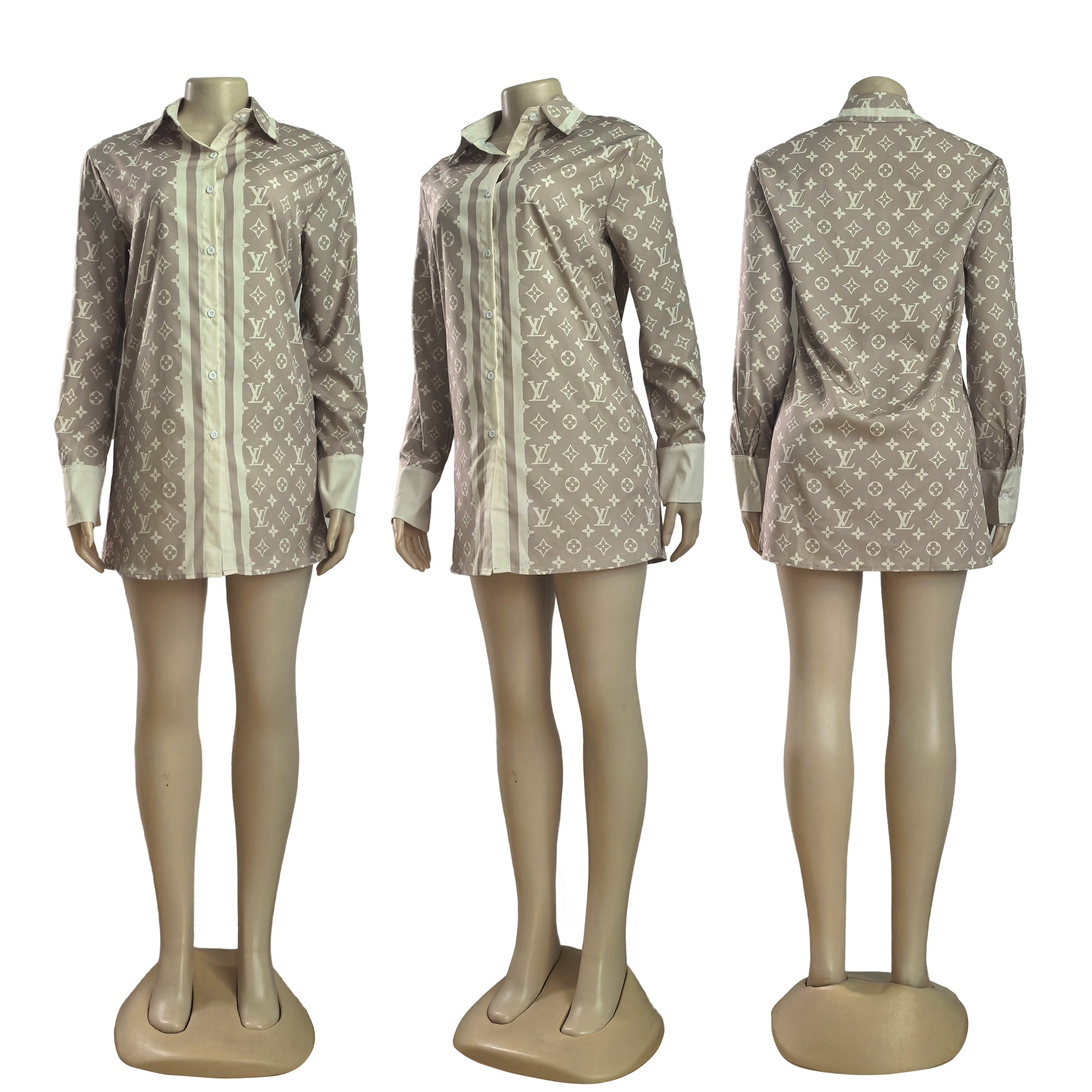 Women summer and autumn fashion classic casual printed shirt 10