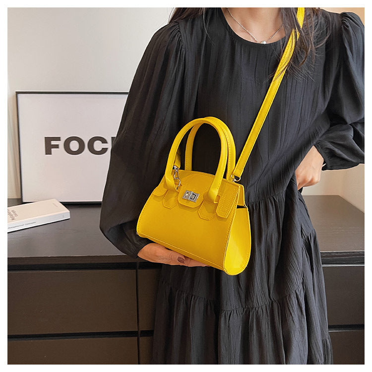 Bag Handbag Solid Color Simple Shoulder Messenger Bag Ladies Bag 23