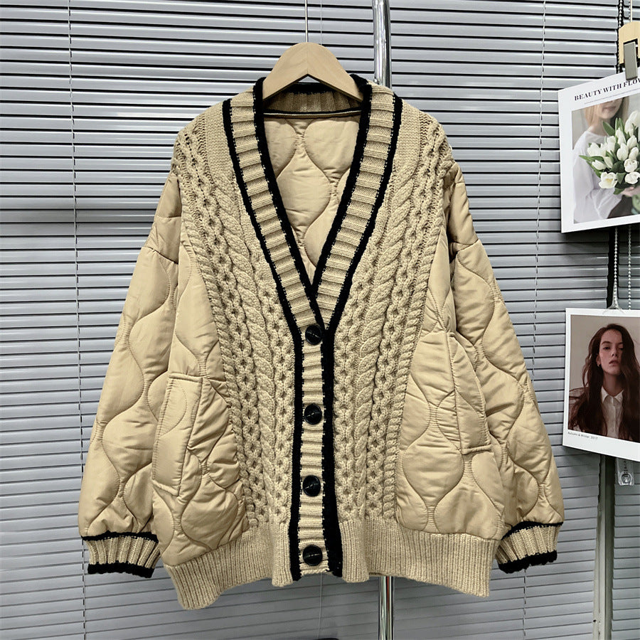 Women autumn and winter loose knitting cardigan sweater 9