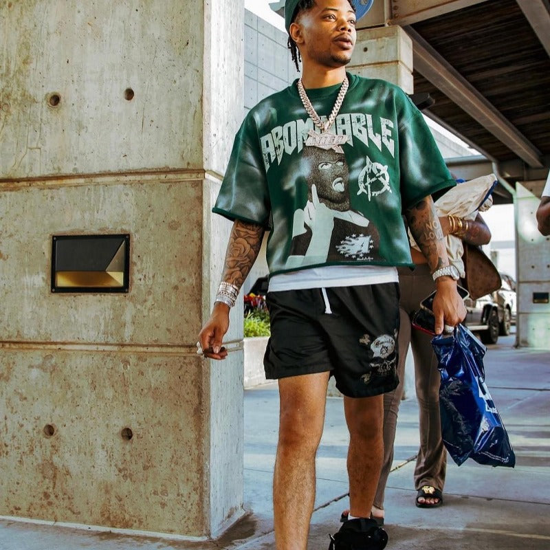 Women summer American print short sleeve T-shirt 3