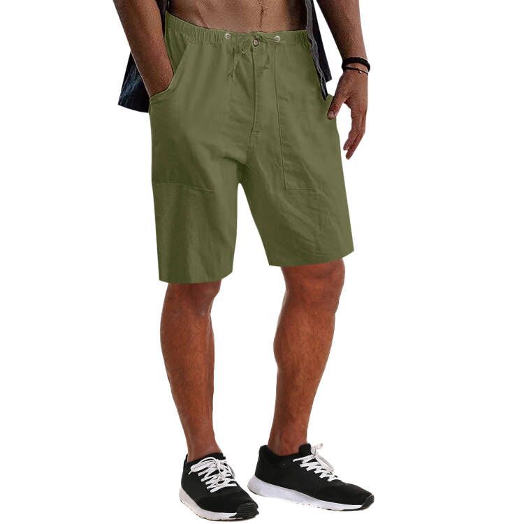 Men's Beach Casual Summer Stretch Drawstring Loose Pocket Shorts 18