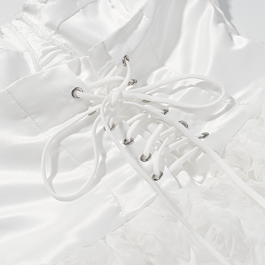 Women's Summer Casual Strapless Mini Dress 10