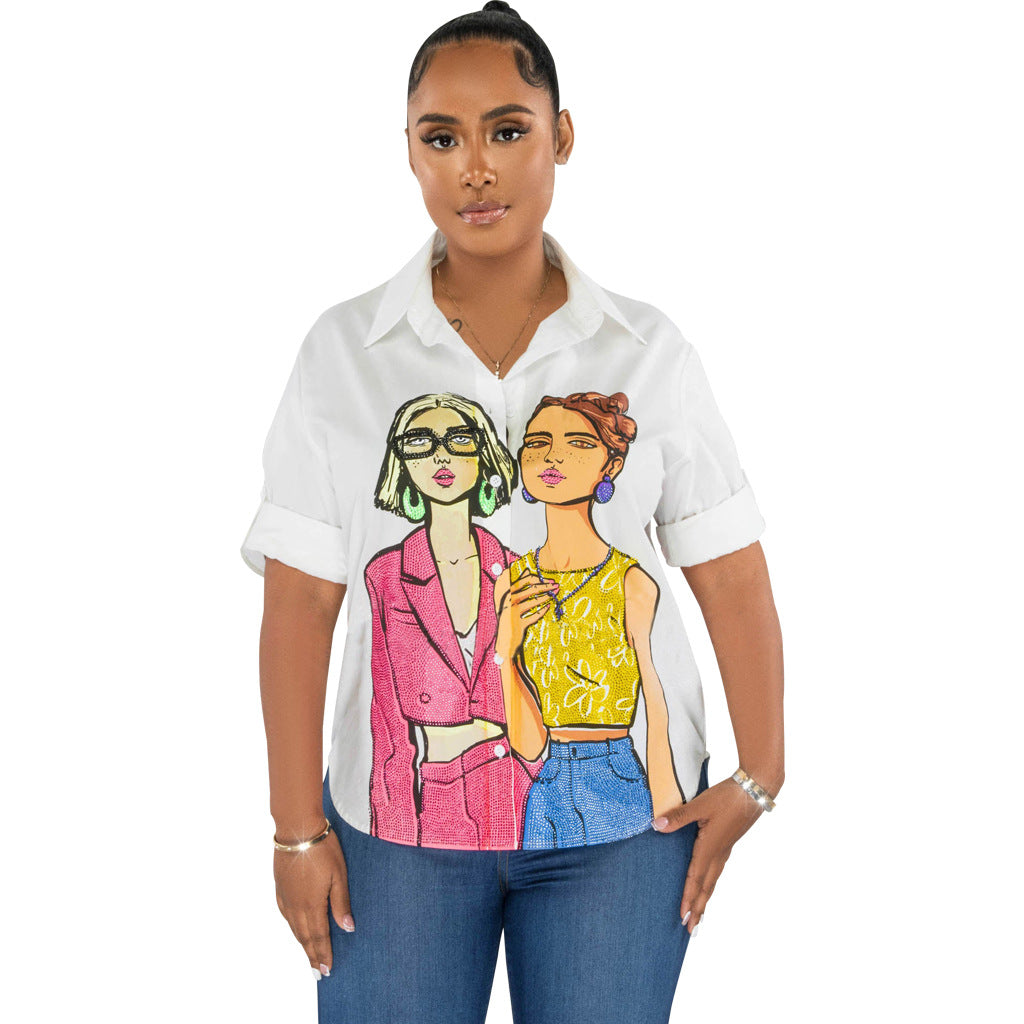 Sexy Fashion Digital Printed Women's Shirt 3