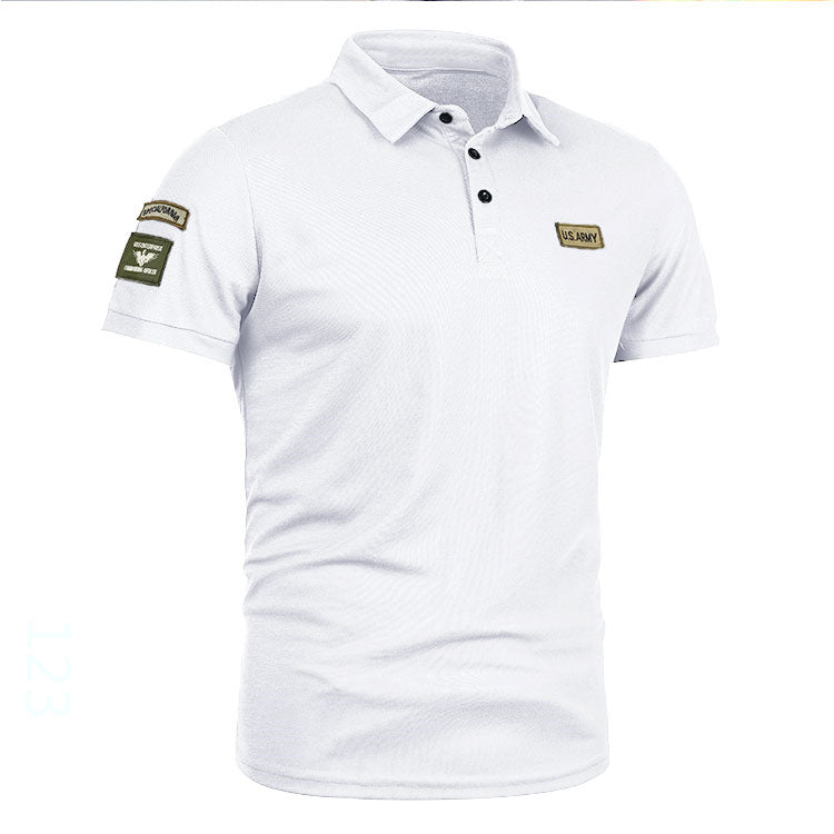 Summer Men'S Short-Sleeved Polo Shirt Casual Turndown Collar Short-Sleeved T-Shirt 8